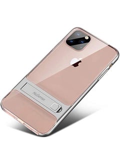 NuSense Kickstand Shockproof Case For Iphone 11 Pro Max  (6.5 Inch),Flexible Soft Tpu And Pc Frame Cover With Foldable Stand  (Silver)  - Image 1