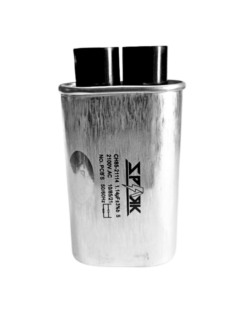 Microwave Oven Capacitor, 2100VAC, 1.14uF, High Voltage Replacement Component  - Image 2