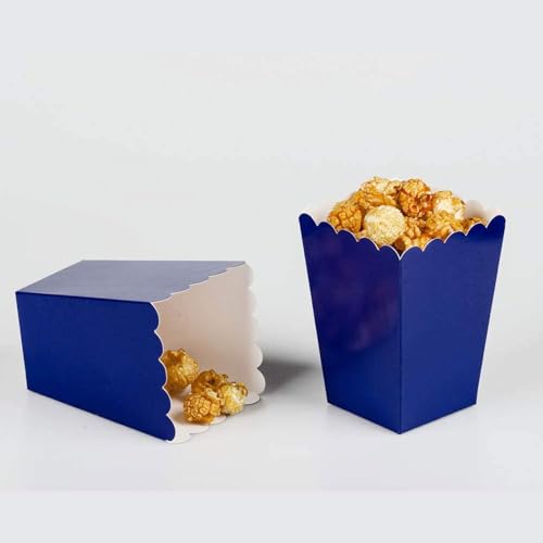 Aimto Navy Blue Popcorn Boxes Cardboard Candy Party Favor Boxes,24pcs - Image 3