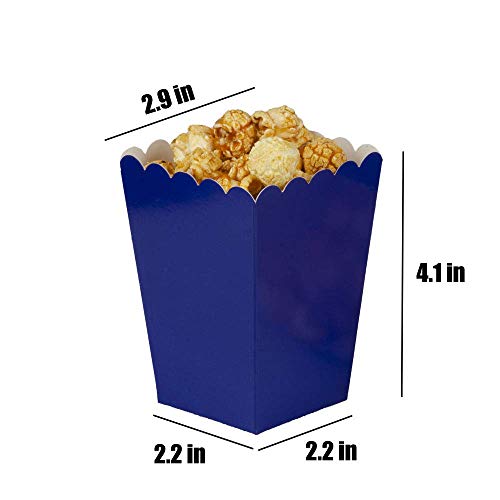 Aimto Navy Blue Popcorn Boxes Cardboard Candy Party Favor Boxes,24pcs - Image 2