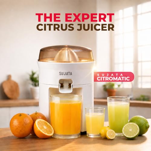 Sujata Citromatic Juicer|40 Watts|110 RPM|Direct Flow for Unlimited Capacity|Citrus Juicer| (White) - Image 2
