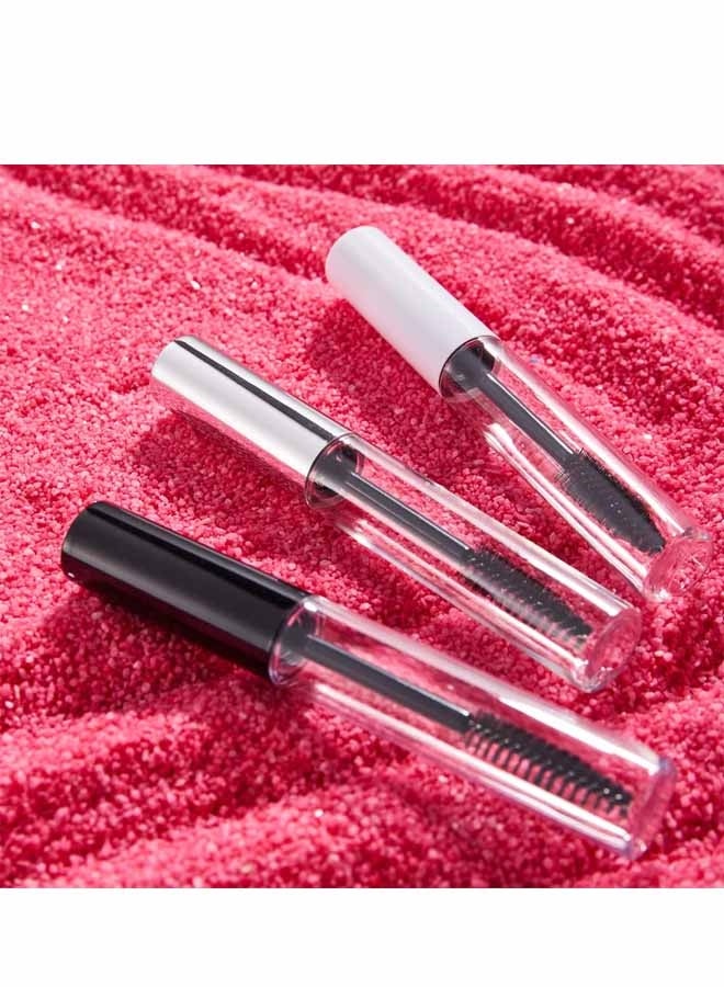 6 Pack 10ml Empty Mascara Tube with Brush Wand, Refillable Eyelash Cream Container DIY Cosmetics Bottle for Castor Oil, Eyebrow Growth Serum, Coconut Oil, Black - Image 3