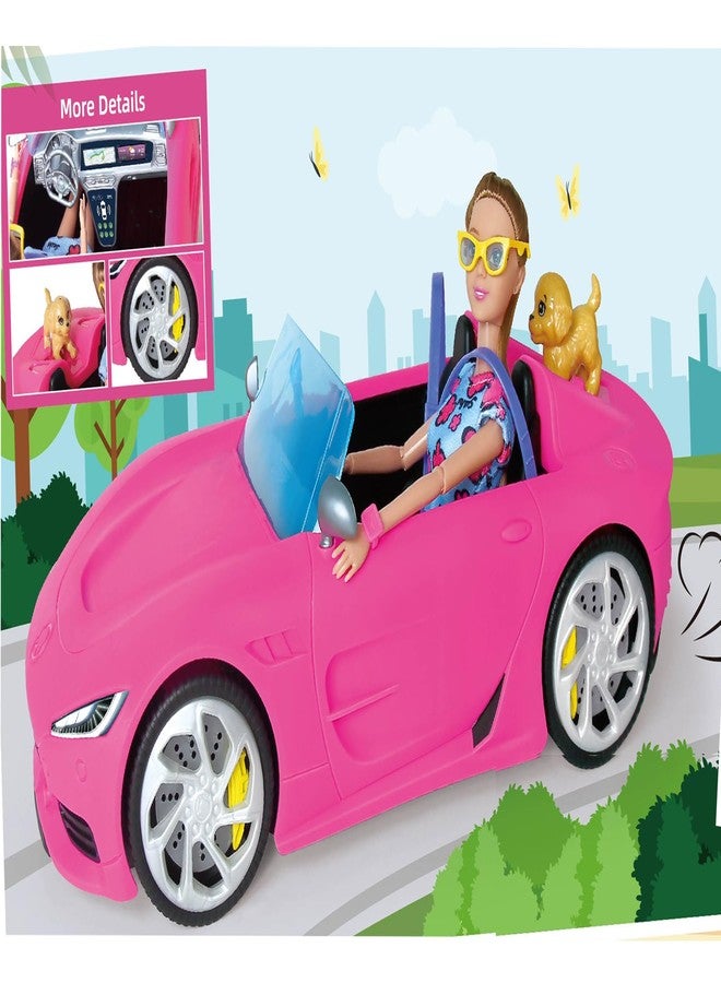 JOY JUNCTION مجموعة جوي جانكشن ديانا، لعبة جميلة ومبهرة (دمية مع ملحقات) ملابس وإكسسوارات عصرية، هدايا للأطفال، لعبة أزياء للبنات (سيارة) - Image 3