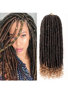 MODERN QUEEN Goddess Locs Crochet Hair 6 Packs 18 Inch Straight Faux Locs Crochet Hair for Black Women Crochet PreLooped Curly Hair Soft Faux Locs Synthetic Braiding Hair Extensions 18 Inch 6 Packs 1B27 