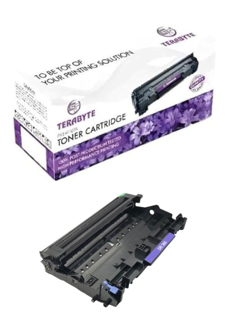 Terabyte DR-360 Compatible Drum Unit Replacement for Brother HL-2120 2125 2140 2150 2150N 2170 2170W MFC-7040 7345N 7440 7320 7340 7440N 7840 1 Pack Black - Image 1