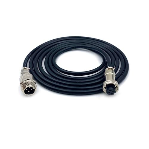 BOUUNCIY 328 ft GX12 4 Pin Male to Female Head Aviation Cordset GX12 4Pins Female to Male Connector Electrical Cable Panel Mount Circular Metal Aviation Adapter Cordset for Ships 22AWG 1meter - Image 1