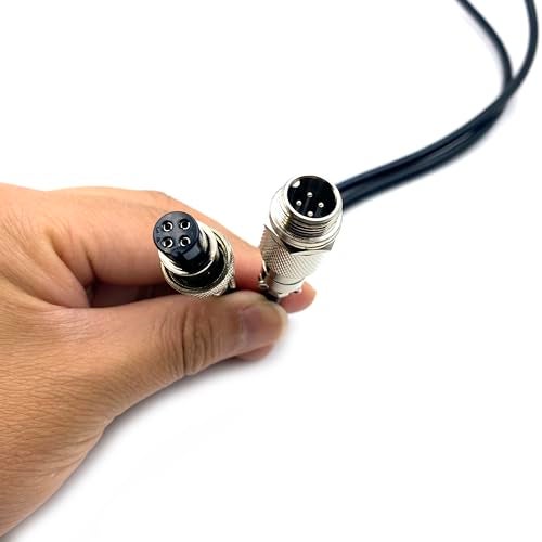 BOUUNCIY 328 ft GX12 4 Pin Male to Female Head Aviation Cordset GX12 4Pins Female to Male Connector Electrical Cable Panel Mount Circular Metal Aviation Adapter Cordset for Ships 22AWG 1meter - Image 3
