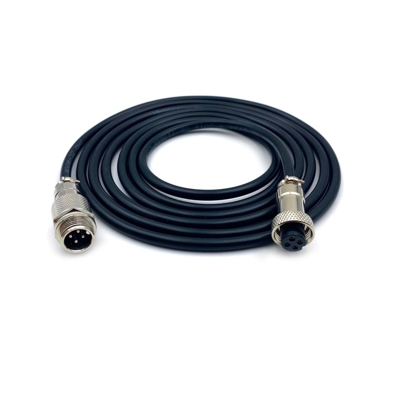 BOUUNCIY 328 ft GX12 4 Pin Male to Female Head Aviation Cordset GX12 4Pins Female to Male Connector Electrical Cable Panel Mount Circular Metal Aviation Adapter Cordset for Ships 22AWG 1meter - Image 2