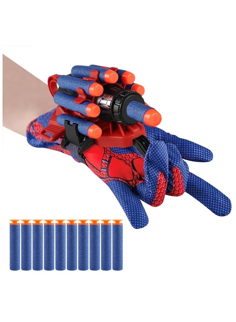 Spider-Man Launcher Gloves for Spiderman, Spider-Man Launcher Gloves Educational Toys with 20, Spider Gloves Man Web Shooter Toy, Spider Launcher Wrist Toys - Image 1