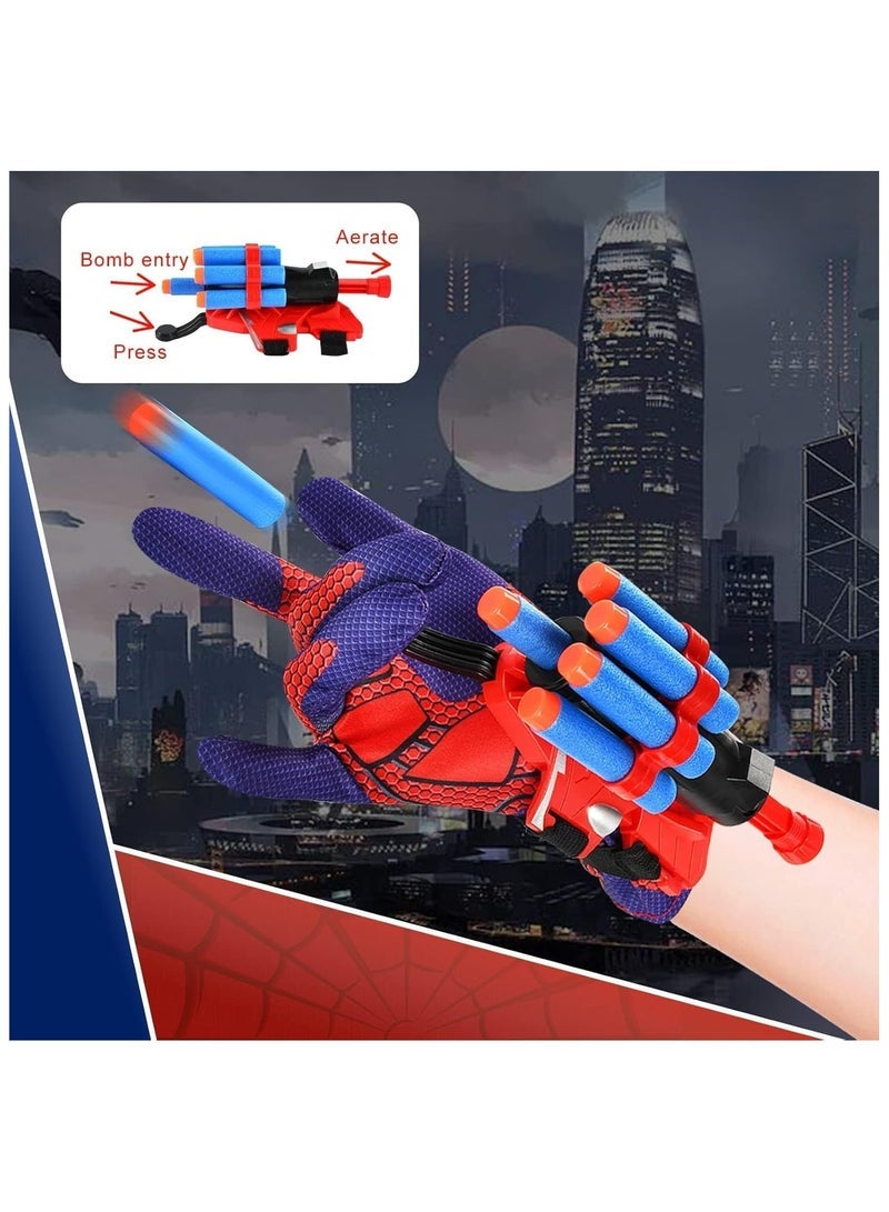 Spider-Man Launcher Gloves for Spiderman, Spider-Man Launcher Gloves Educational Toys with 20, Spider Gloves Man Web Shooter Toy, Spider Launcher Wrist Toys - Image 3