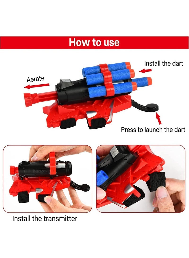 Spider-Man Launcher Gloves for Spiderman, Spider-Man Launcher Gloves Educational Toys with 20, Spider Gloves Man Web Shooter Toy, Spider Launcher Wrist Toys - Image 4