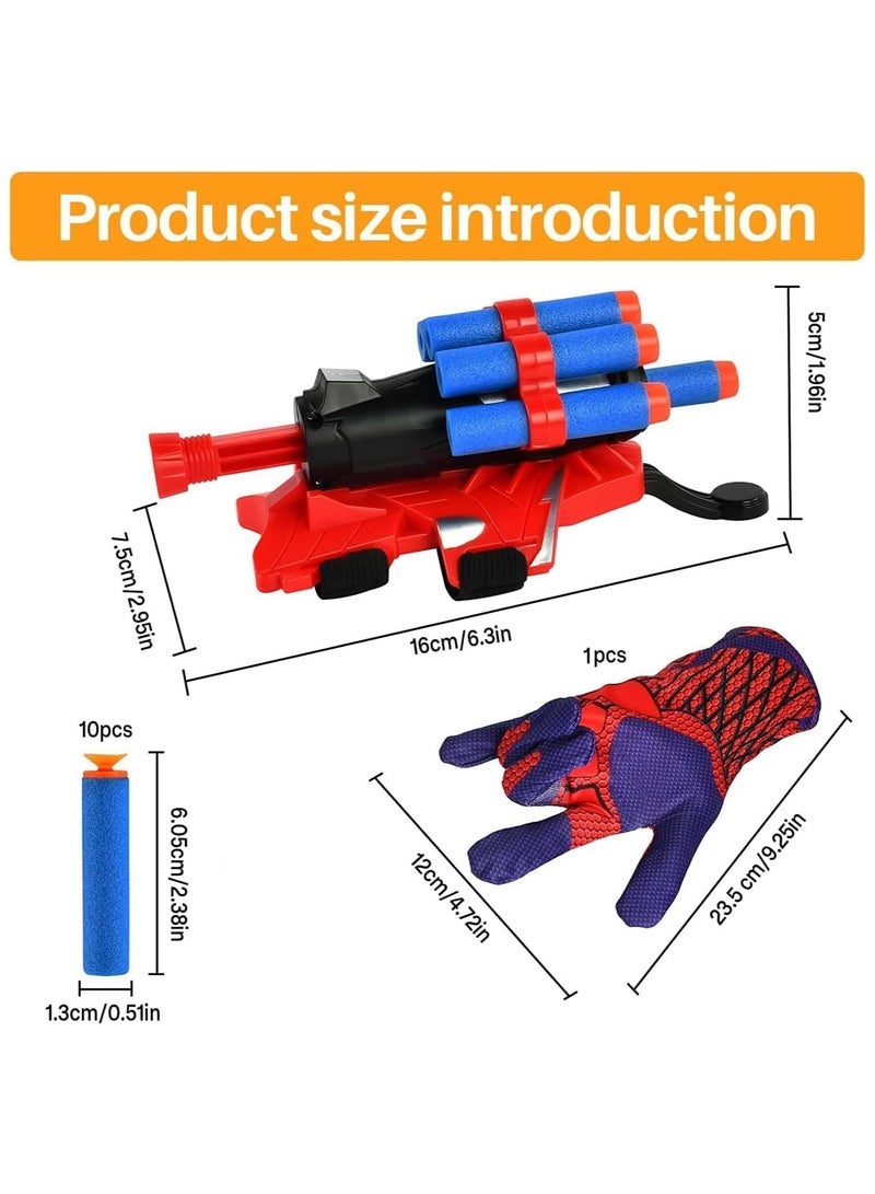 Spider-Man Launcher Gloves for Spiderman, Spider-Man Launcher Gloves Educational Toys with 20, Spider Gloves Man Web Shooter Toy, Spider Launcher Wrist Toys - Image 5