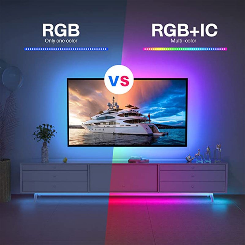شرائط إضاءة LED RGB 5 فولت، 12 إضاءة LED لكل متر، شريط إضاءة RGB 5050، شريط شريطي مصابيح LED، تحكم عن بعد بالأشعة تحت الحمراء، سطوع قابل للتعديل، للاحتفالات بالكريسماس والحفلات والبار وتزيين المنزل - Image 5