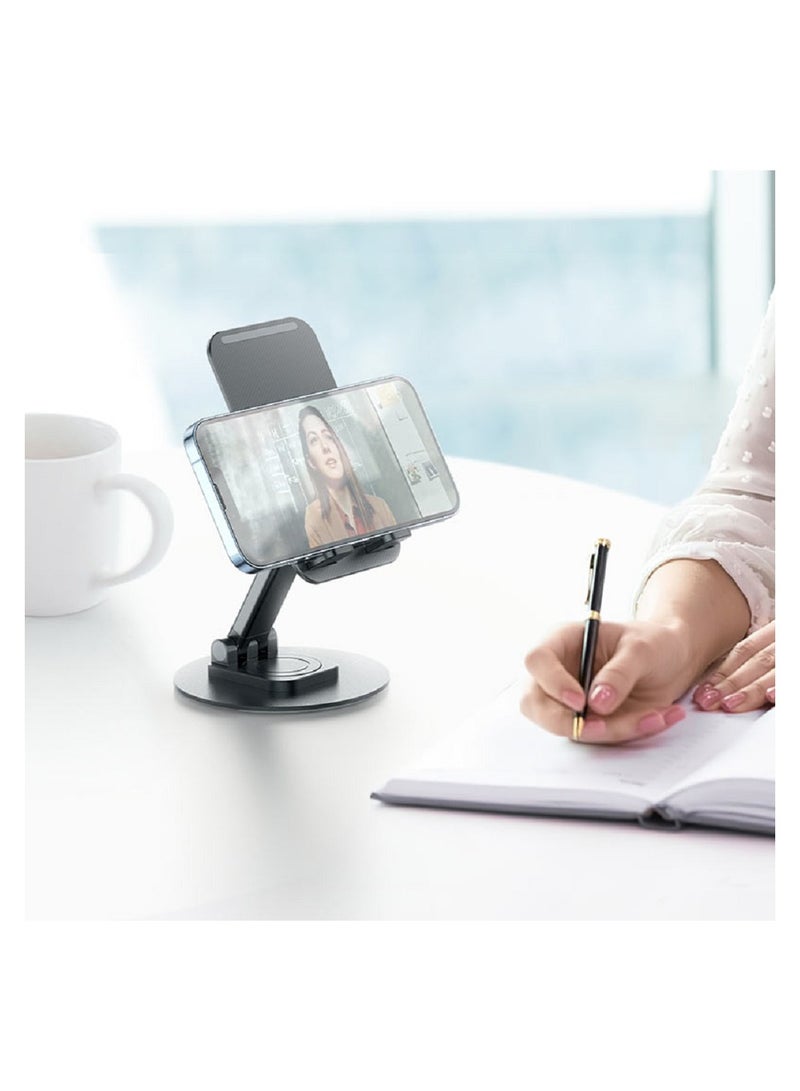 Barakah Cell Phone Stand Holder, Fully Adjustable Foldable Desktop Phone Holder, Portable Cradle with Dock Mobile Phone iPhone 14 iPad Tablet 4-10 Inches Desk Accessories - Image 2