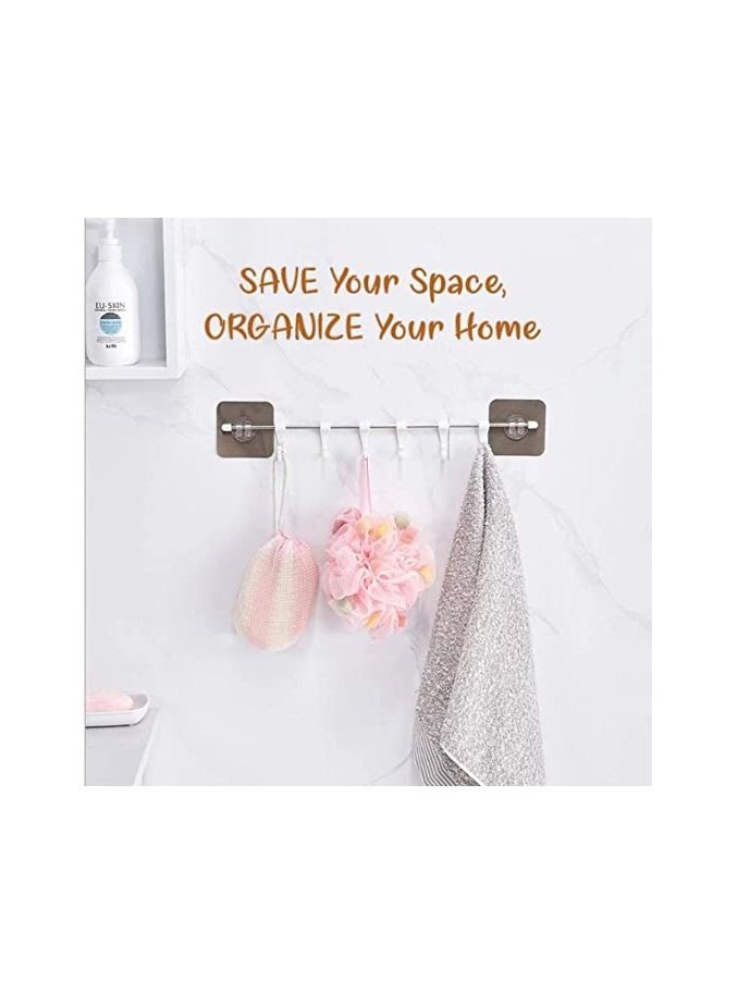 Hasthip Plastic Stainless Steel Series Self Adhesive Bathroom Towel Rail Utensil Rack Kitchen Magic - Image 4