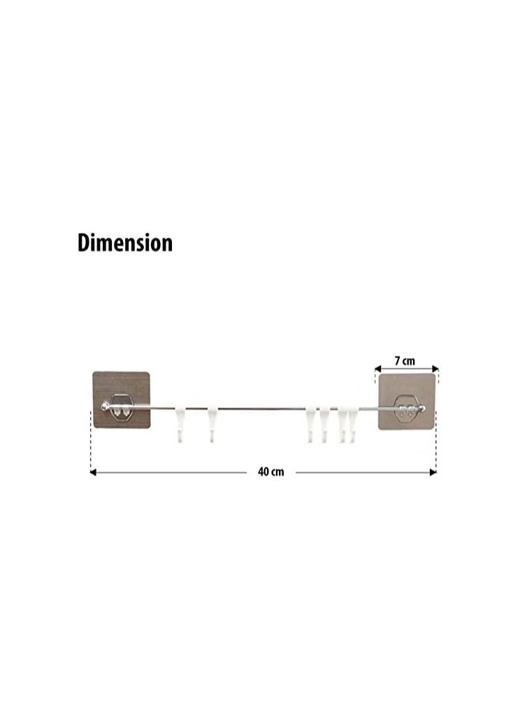 Hasthip Plastic Stainless Steel Series Self Adhesive Bathroom Towel Rail Utensil Rack Kitchen Magic - Image 2