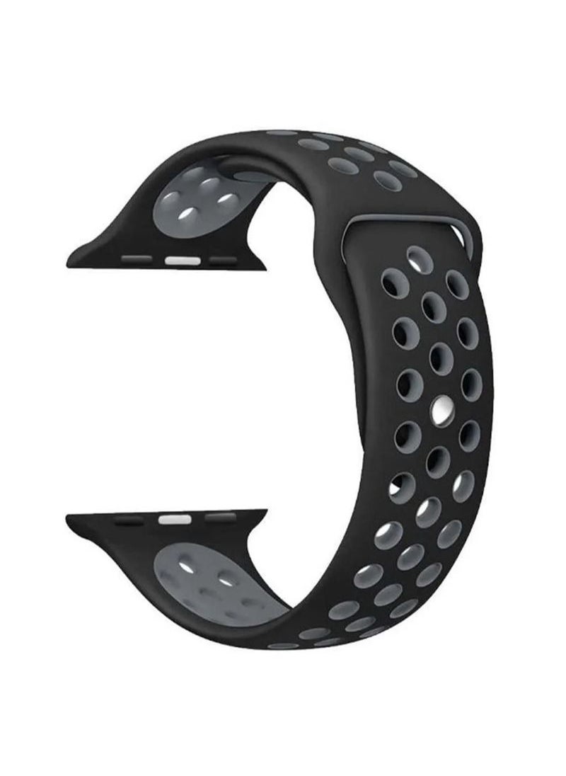 TWEGGON - Apple Watchband 46mm/45mm/44mm/49mm Dot Apple Watch Strap for Apple Watch All Series Black/Grey - Image 1