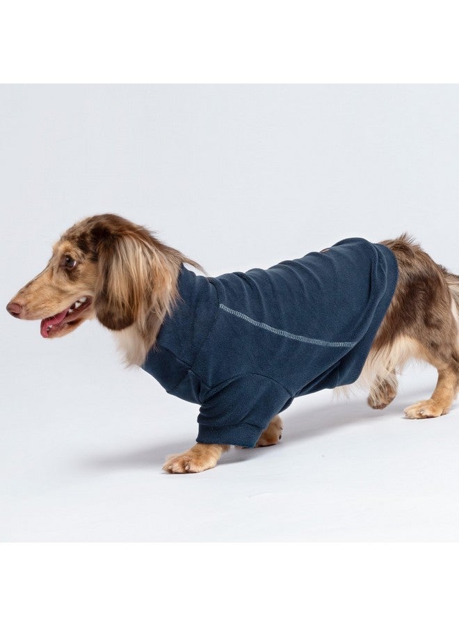 فيت وورم سترة كلاب كلاسيكية من الصوف من Fitwarm، عبوة من 3 قطع، سويت شيرت بياقة مدورة، ملابس شتوية للكلاب الصغيرة، أولاد وبنات، سترة للحيوانات الأليفة، ملابس للقطط، أزرق، رمادي، كحلي، كبير - Image 3