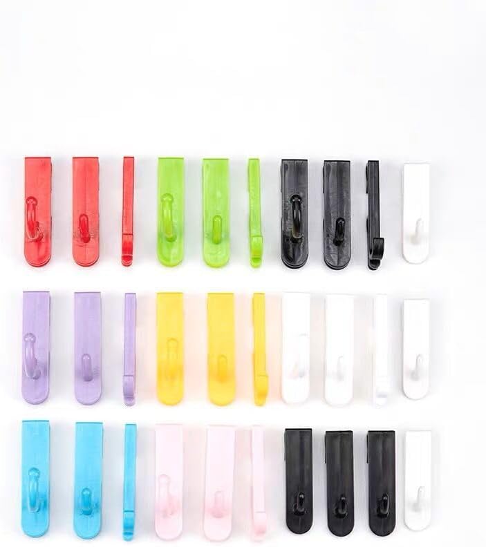 Black Medium Hook Mesh Sheet Nail Free Plastic Wall Display Storage Shelf - Image 4