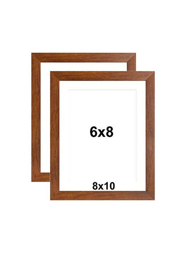 Art Street Art Street Synthetic Wood Brown Wall & Table Photo Frame Photo Size 8 x 10 Inches inches ((Brown)  - Image 2