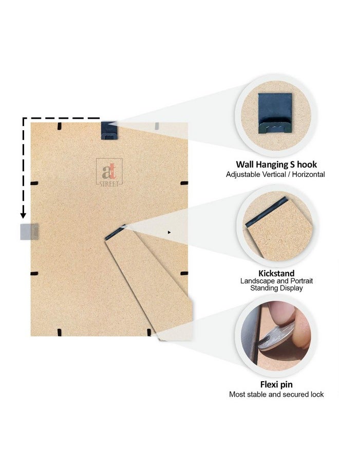 Art Street Art Street Synthetic Wood Brown Wall & Table Photo Frame Photo Size 8 x 10 Inches inches ((Brown)  - Image 4