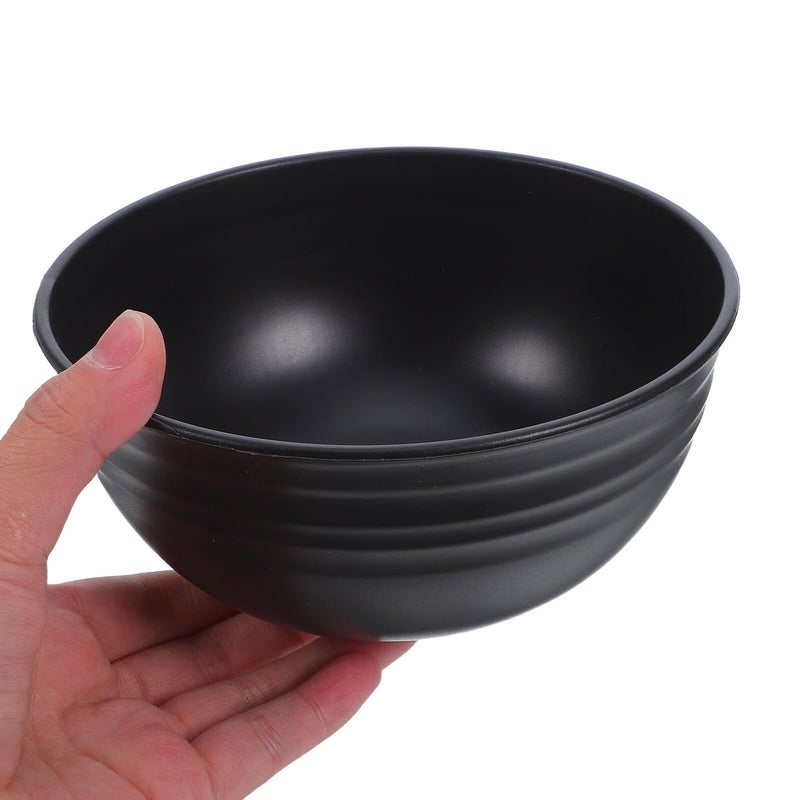 Black Dinnerware Set 16 Pieces For 4 People Reusable Plates Bowls Large Cups - Image 5