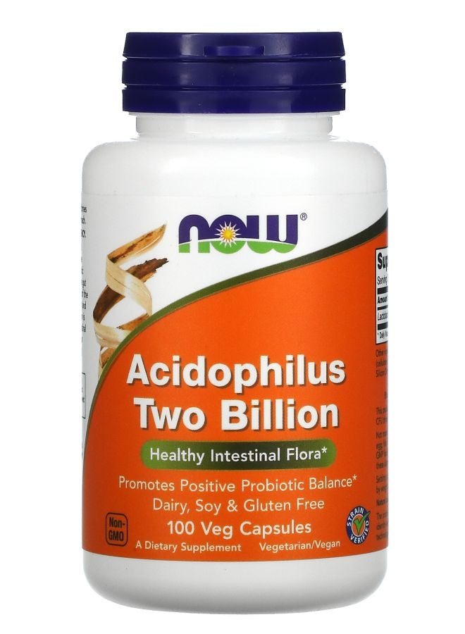 now Acidophilus Two Billion 100 Veg Capsules