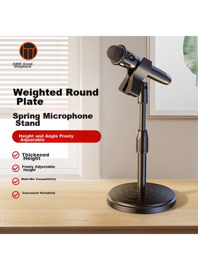 The Good Shepherd Good Shepherd Microphone Stand, Wireless Condenser Microphone Stand Microphone Stand, Recording Stand With Microphone Clip, Desktop Microphone Stand, Microphone Stand With Shock Absorption, Folding Stand, Spring Clip - Image 1
