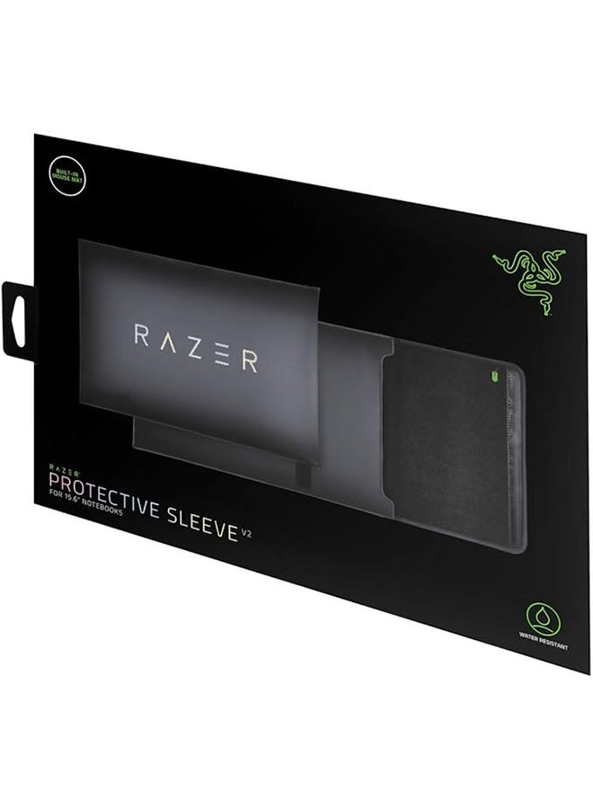 RAZER 15.6" Protective Laptop Sleeve: Scratch & Water-Resistant - Padded Interior Lining - Snag-Free Velcro - Flip-Out Mouse Mat - Classic Black, RC21-01580100-R3M1 - Image 1