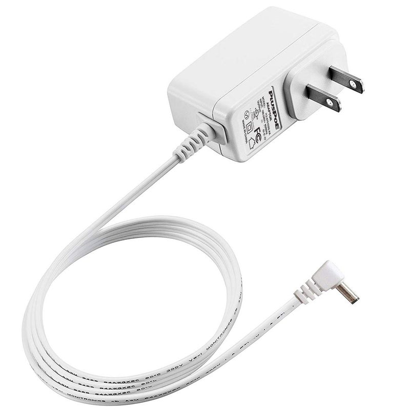 PLUSPOE 6V AC Adapter for Omron Blood Pressure Monitor Hem-ADPTW5, USA UL Listed Extra Long 6.6 Ft Cord Healthcare 5 7 10 Series BP5100 BP5250 BP5450 Charger Replacement Power Supply Cord, White - Image 1