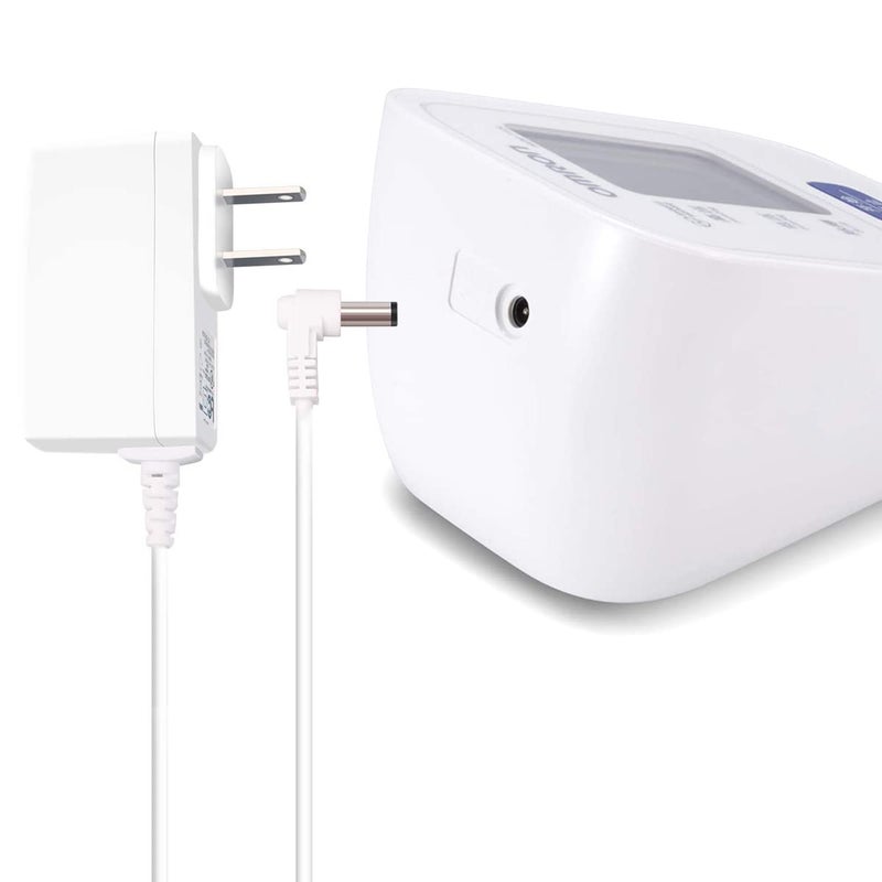 PLUSPOE 6V AC Adapter for Omron Blood Pressure Monitor Hem-ADPTW5, USA UL Listed Extra Long 6.6 Ft Cord Healthcare 5 7 10 Series BP5100 BP5250 BP5450 Charger Replacement Power Supply Cord, White - Image 4