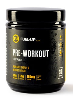 Pre Workout - Fruit Punch Flavour-1.8g Beta Alanine-1.5g Citrulline- 180mg Caffeine- 30 Servings- 300g