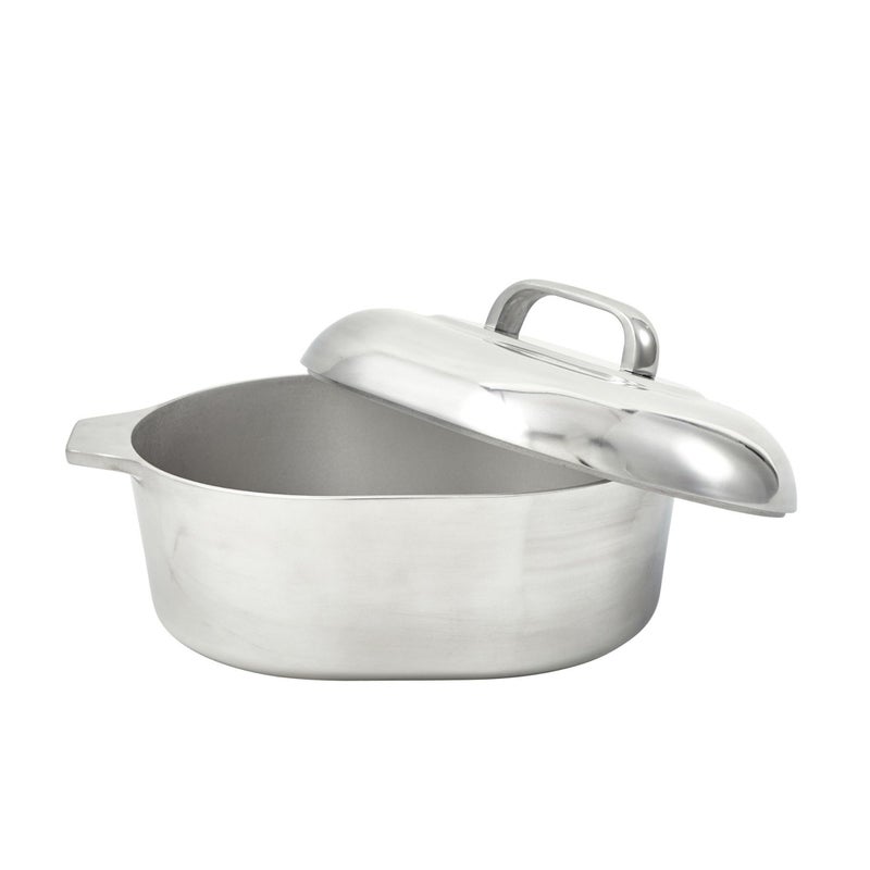 IMUSA 13in Cajun Cast Aluminum Oval Roaster with Lid, Durable Baking and Roasting Pan for Chicken, Meats, and Traditional Cooking - Image 1