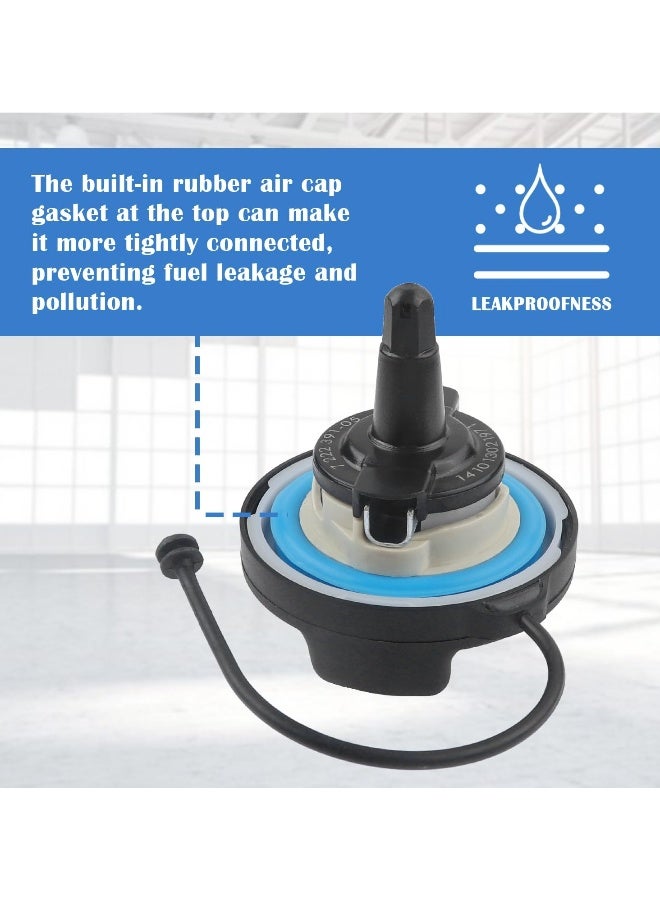 Fuel Tank Filler Cap,Gas Cap Compatible With BMW E39 E46 E60 E90 E92-128i 320i 325i 328i 328xi 330i 330xi 335i 525i 528i 530i 535i 750i X1 X3 X5 Z4 M3 Mini Cooper, Replace 16117222391, 10844, 31848 - Image 5