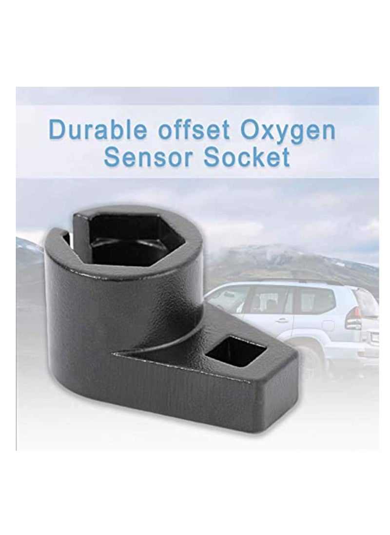 Premium Offset Oxygen Sensor Socket, 3/8-Inch Drive, 7/8-Inch (22mm) Wire Gate Accesses Sensor from The Side to Prevent Wire Damage Universal, for Most Models of Cars