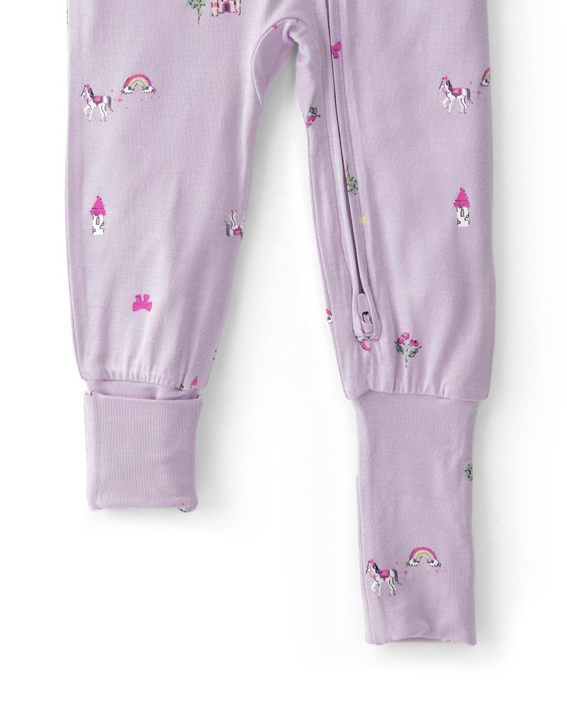 Carter's Girl PurelySoft 1-Piece Pajamas, Purple Fairytale, 12M - Image 3