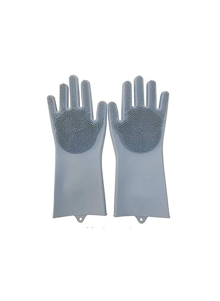 Silicone Cleaning Gloves with Hanging Pin – Heat Resistant, Multi-Purpose Scrubbing Gloves for Kitchen, Dishwashing, Pet Grooming, and Cleaning – Reusable & Eco-Friendly - Image 5