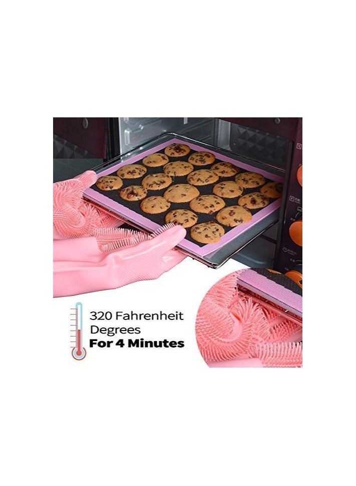 Silicone Cleaning Gloves with Hanging Pin – Heat Resistant, Multi-Purpose Scrubbing Gloves for Kitchen, Dishwashing, Pet Grooming, and Cleaning – Reusable & Eco-Friendly - Image 3