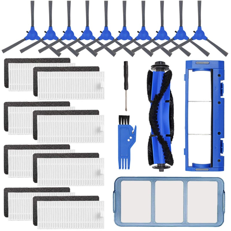 FFsign Replacement Parts Accessories Kit for Eufy RoboVac 11S, 15C, 30, 30C, 12, 35C Vacuum Filters, 10 Side Brushes, 8 Filter, 1 Pre Filter, 1 Roller Brush Guard - Image 1