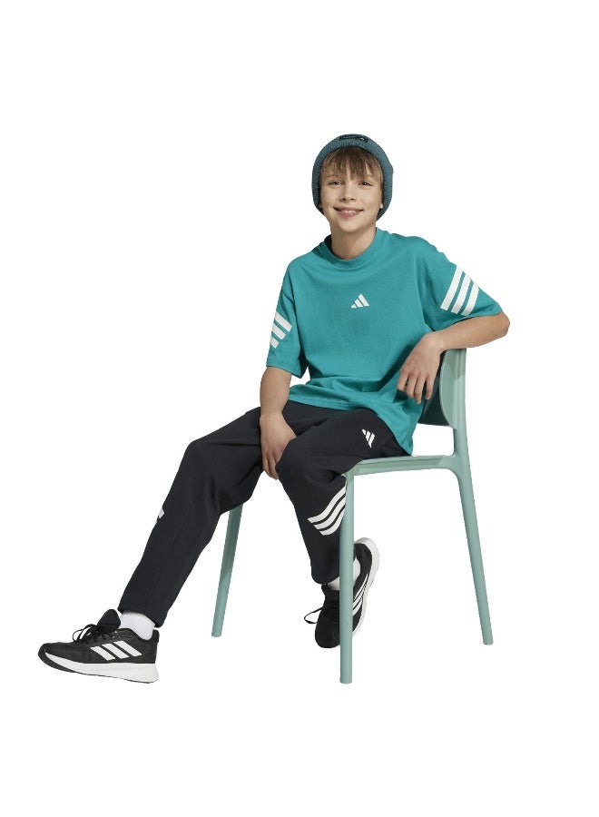 Adidas Adidas J Fi 3S T Green T-Shirt (Short Sleeve) T-Shirts For Kids - Image 4