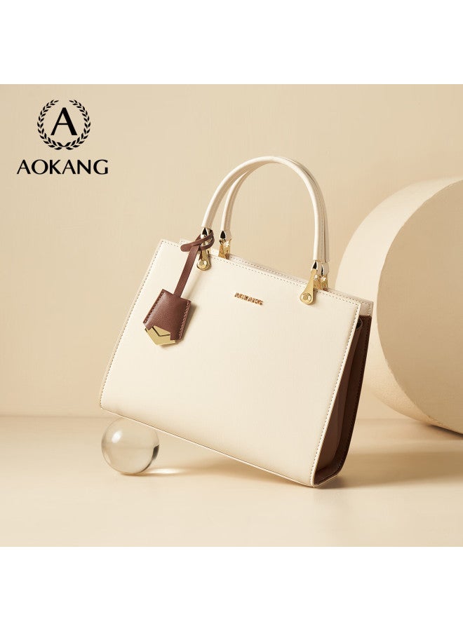 Aokang Women's Leather Handbag, Fashionable Tote Bag With Large Capacity, Crossbody Shoulder Bag, Practical Teacher's Day Birthday Gift With High-end Feel - Image 4