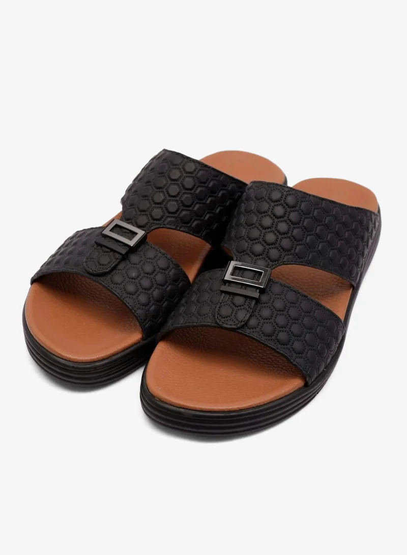 Comfort Plus  COMFORT PLUS STYLISH MENS ARABIC TRIMS SANDALS BLACK for Men | Best Price UAE