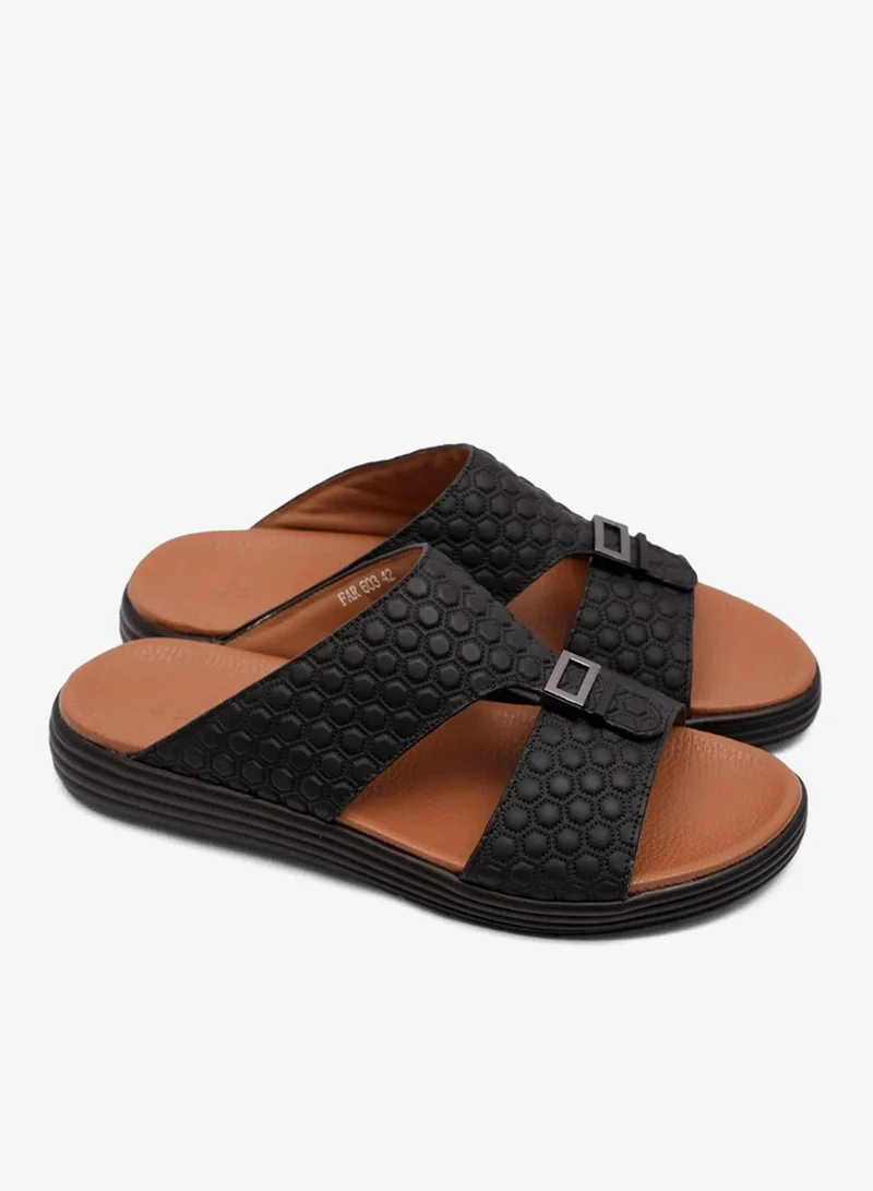 Comfort Plus  COMFORT PLUS STYLISH MENS ARABIC TRIMS SANDALS BLACK for Men | Best Price UAE