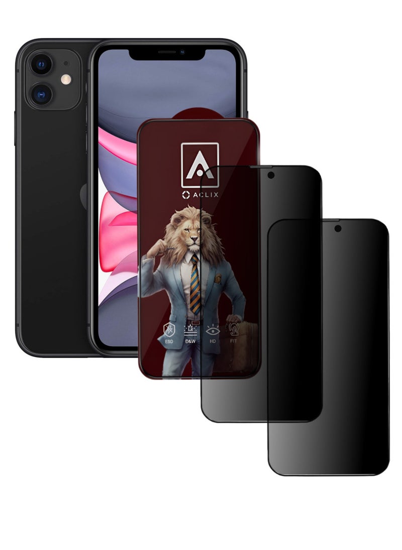 ACLIX 2 Pieces Antistatic ESD Dustproof Premium Quality High Definition Tempered Glass Screen Protector Designed For  iPhone 11 - Image 1