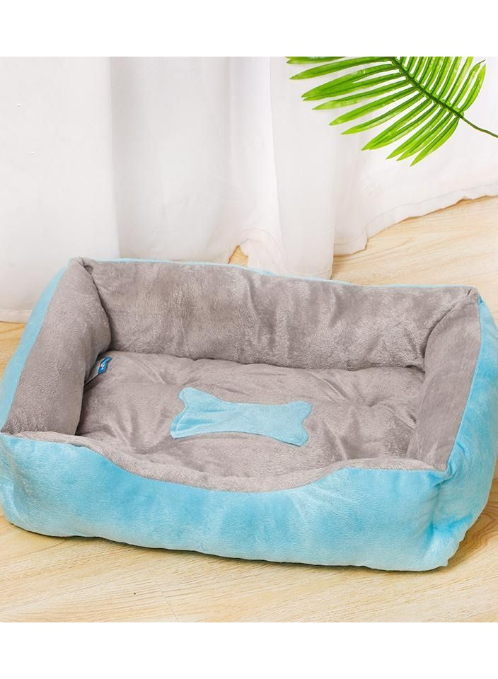 Sofa Cats Bed  Non Slip Bottom Soft Pet Lounger   (Blue ) - Image 1