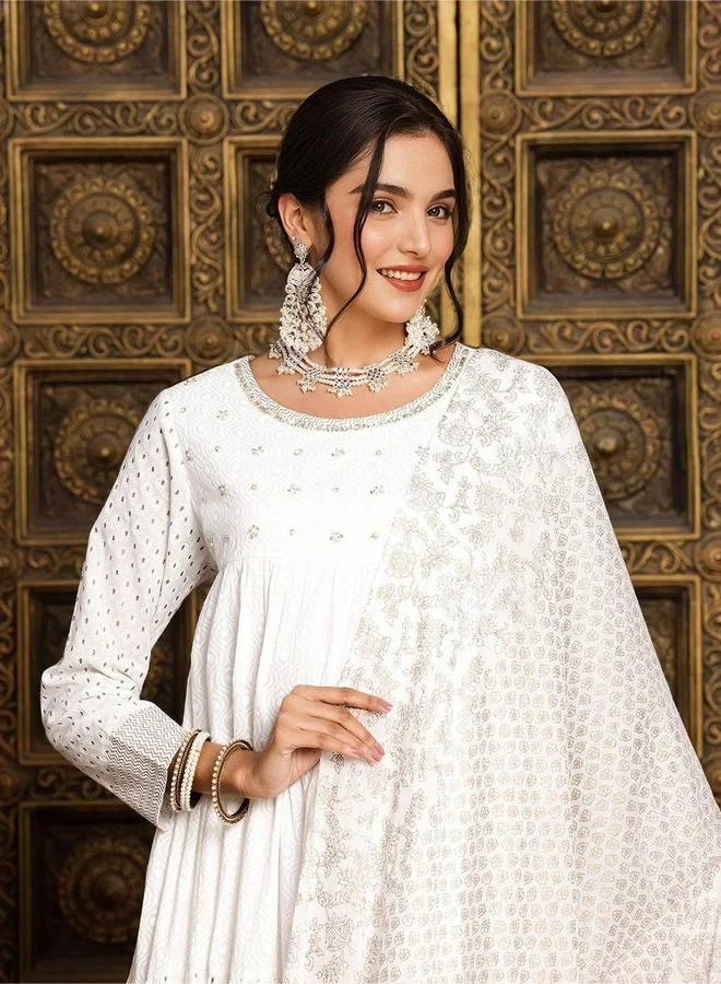 آي شين فستان ميدي أبيض قطن بتصميم ذاتي للنساء من إيشين