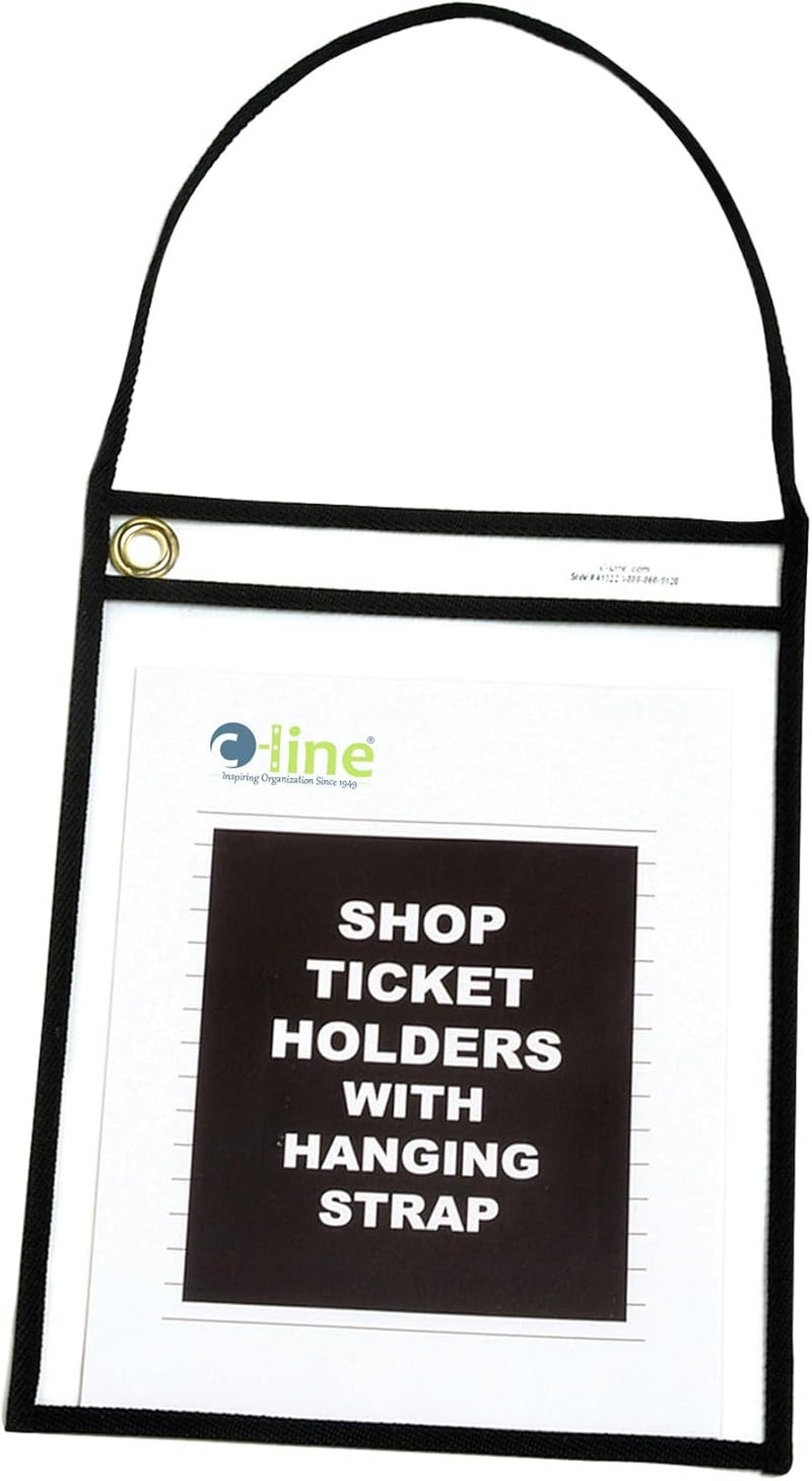 C-Line 1-Pocket Shop Ticket Holder with Black Stitching, 75-Sheet Capacity, 9 x 12 Inches, 15-Pack - Image 2
