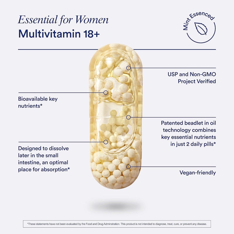Ritual Multivitamin for Women 18 with Vitamin D3 for Immune Support Omega 3 DHA B12 Iron Vegan Gluten Free Non GMO USP Verified 30 Day Supply 60 Capsules - Image 5