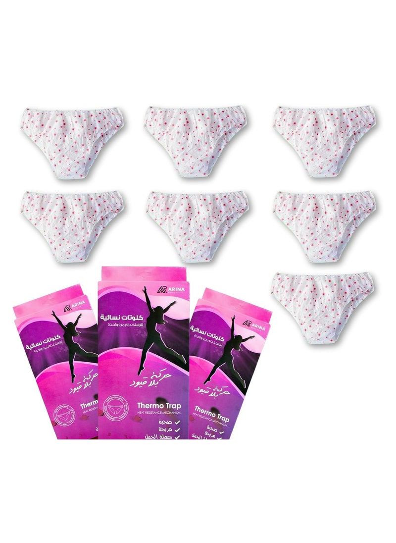 ARINA Women's Panties for The Menstrual Period And After Birth, Soft, Made Of Materials That Do Not Cause Allergies 7 Pieces-Size L  - Image 1
