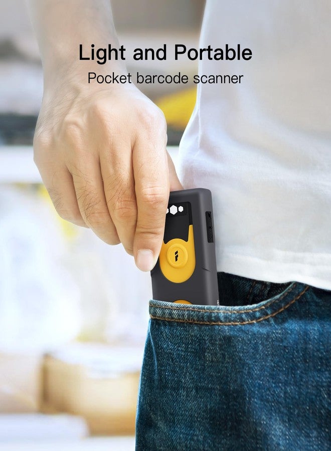 Inateck 2D Bluetooth Scanner, Mini and Portable, Support Barcodes on Screen, BCST-42GNEW1 (2D Yellow) - Image 2